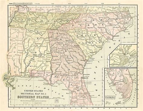 Map Southern States 1881 Available As Framed Prints Photos Wall Art