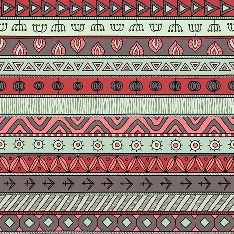 Tribal Multicolor Seamless Pattern Indian Or African Ethnic Patchwork