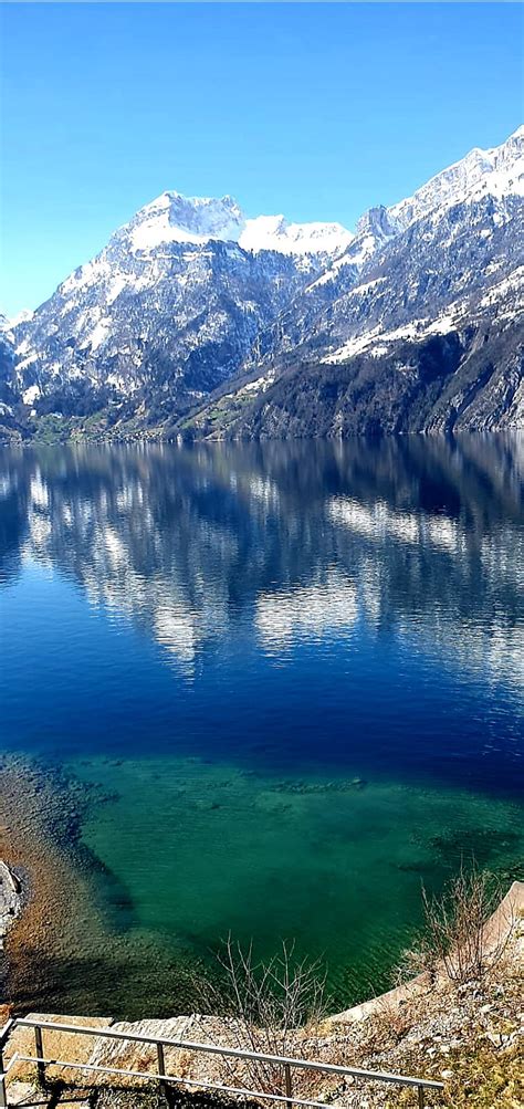 Lac Elvetia Apa Iarna Montagne Munte Peisaj Primavara Fondo De