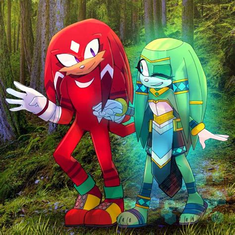 Older Knuckles And Emerald Sonic The Hedgehog Amino
