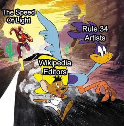 The Speed Of Light Rule 34 Artists Wikipedia Editors