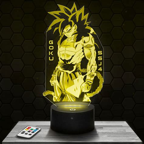 3d Led Lampe Dragon Ball Z Son Goku Ssj4 Mit Dem Sockel Ihrer Wahl