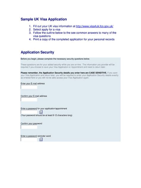Sample Uk Visa Application Fill And Sign Printable Template Online