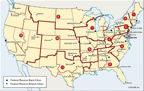 Federal Reserve Bank System Map