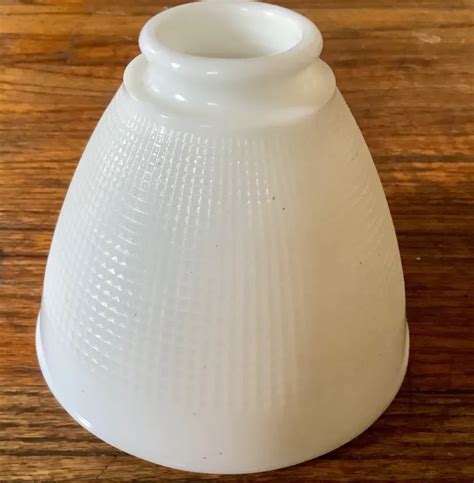 Vintage Torchiere Milk Waffle Glass Light Shade Corning Lamp Shade