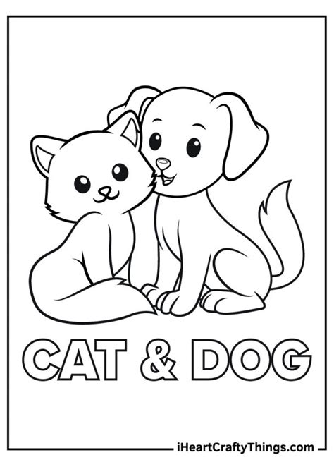 Dog And Cat Coloring Pages 100 Free Printables