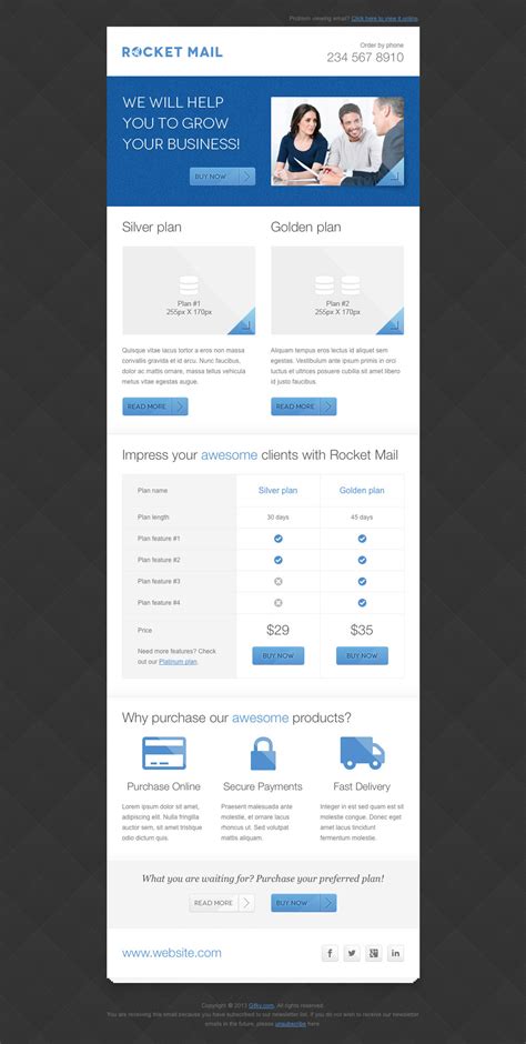 Rocket Mail Clean And Modern Email Template By Ky Themeforest