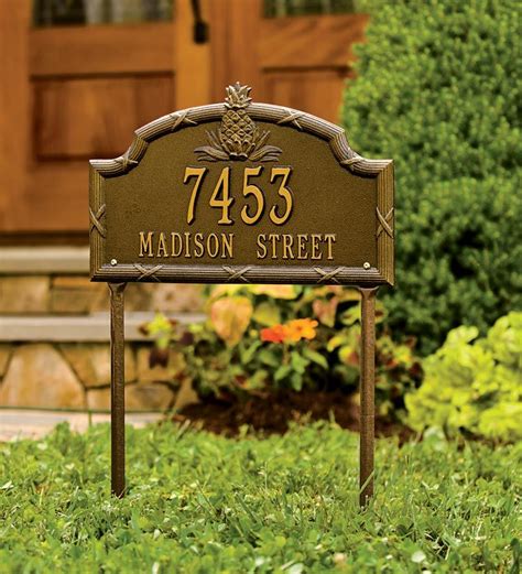 Usa Made Cast Aluminum Personalized Address Plaques Plow And Hearth