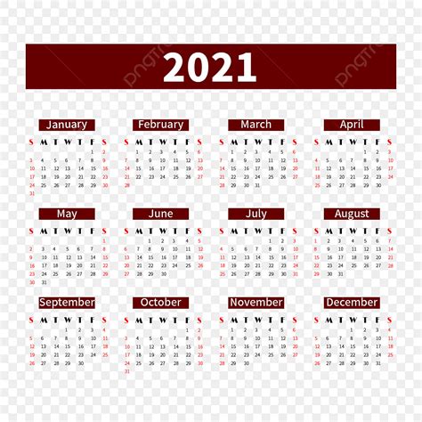 Gambar Kalender 2021 Selamat Tahun Baru Tipografi Kalender Coklat
