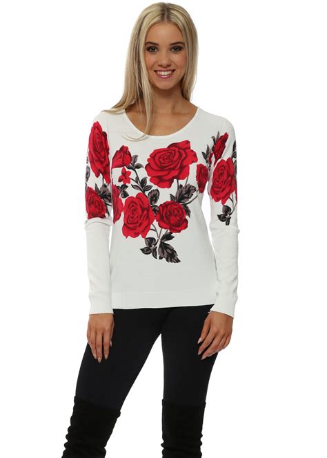 Everyone loves to receive roses, but hates the fact that they have to be thrown out in a couple of days Red Roses Soft Jumper