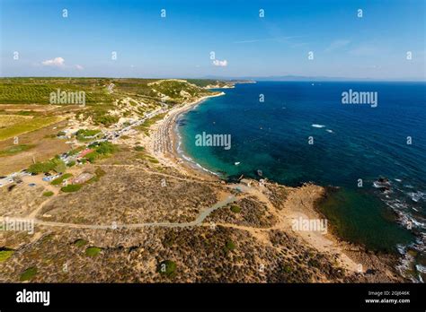 Beach Aerial Bozcaada Turkey Stock Photo Alamy