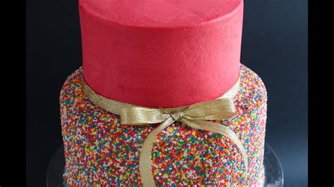 Which cake size should i bake / order for my event? Easy 2 Tier Sprinkles Cake Tutorial- Rosie's Dessert Spot ...
