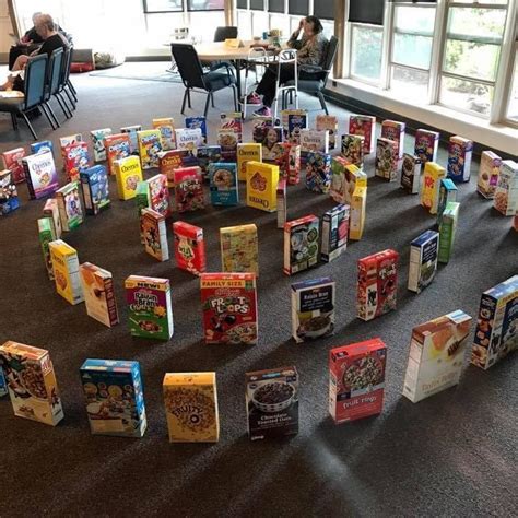 The salvation army in puyallup. 2017 Food Bank Cereal Drive | Cereal box labyrinth ...