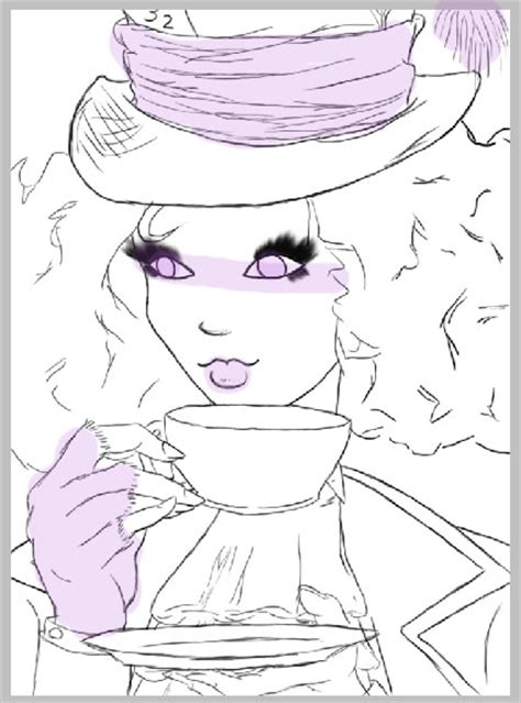 Mad Hatter Outline 2 By Fuzzyscribbles On Deviantart