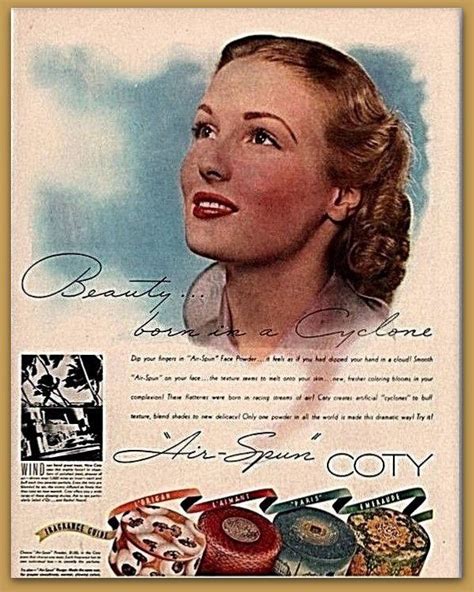 Vintage Coty Air Spun Powder Coty French Makeup Print Ads