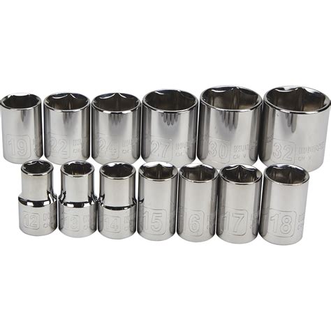 Klutch 12in Drive Socket Set 13 Pc Metric Northern Tool