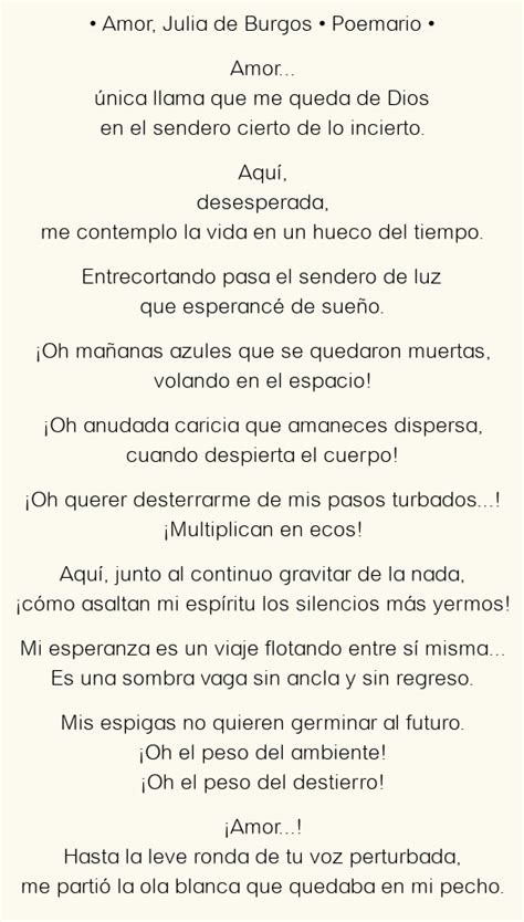 Amor Julia De Burgos Poema Original En Análisis