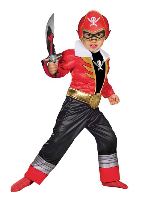 Toddler Super Megaforce Red Power Ranger Muscle Costume Halloween
