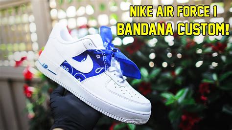 Nike Air Force 1 Bandana Custom Tutorial Easy Youtube