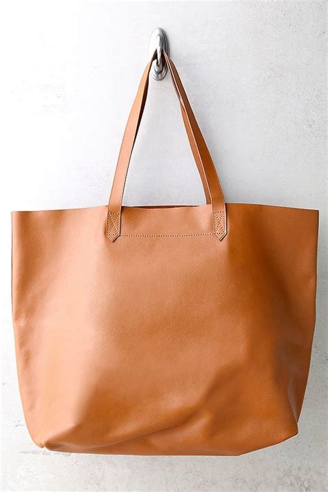 Chic Tan Tote Genuine Leather Tote Leather Tote Bag 9700 Lulus