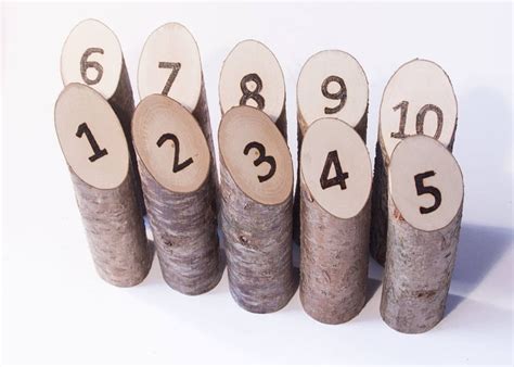 5 Rustic Wedding Table Number Holders Wooden Table Number Etsy