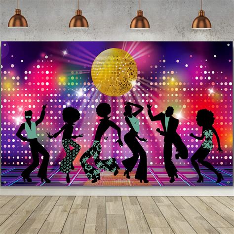 Buy 70s 80s 90s Disco Party Backdrop Retro Disco Party Decorations
