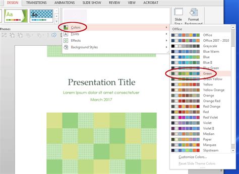 Powerpoint Page Color