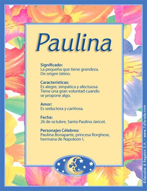 Pin De Leonor Pérez En Tarjetas En 2020 Tarjetas Paulina Significado