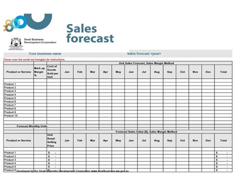 Sales Forecast Template Free Sales Forecast Template For Excel Free