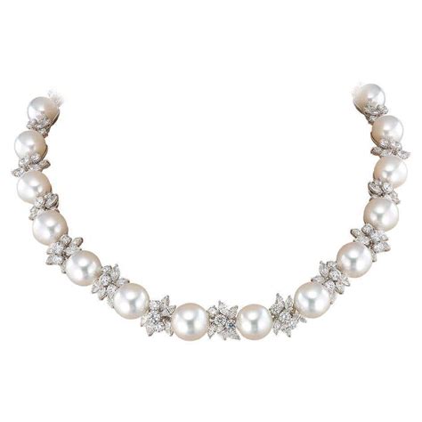 Diamond And Pearl Necklace For Sale At 1stdibs