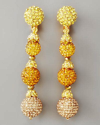 Jose Maria Barrera Pave Drop Earrings Exotic Excess