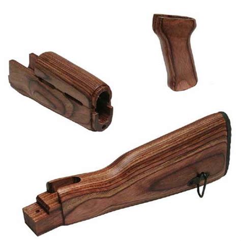 Timbersmith Romanian Ak 47 Laminate Wood Stock Set Brown