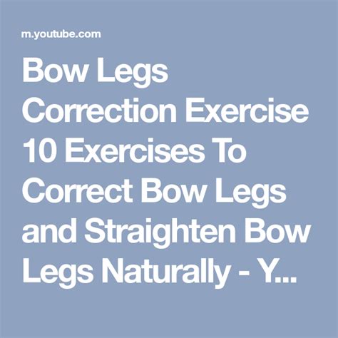 Bow Legs Correction Exercise 10 Exercises To Correct Bow Legs And