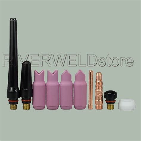 10PCS TIG Welding Torch Accessory 90 Degree Nozzle Cup Collet B