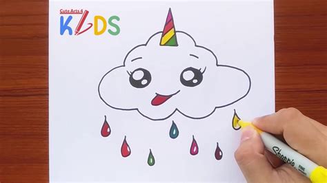 Get this tutorial and understand the techniques behind a unicorn. How to draw cute unicorn cloud step by step easy cute in 2020 | Cute easy drawings, Cute unicorn ...