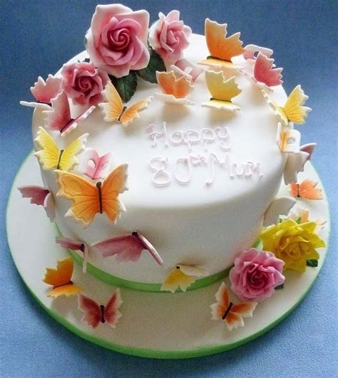 Butterflies And Flowers Decorated Cake By Amazing Grace Cakesdecor
