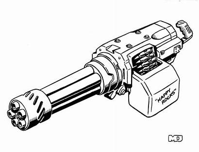 Minigun Nerf Shadowrun Steampoweredmikej Drawings Deviantart Kleurplaat