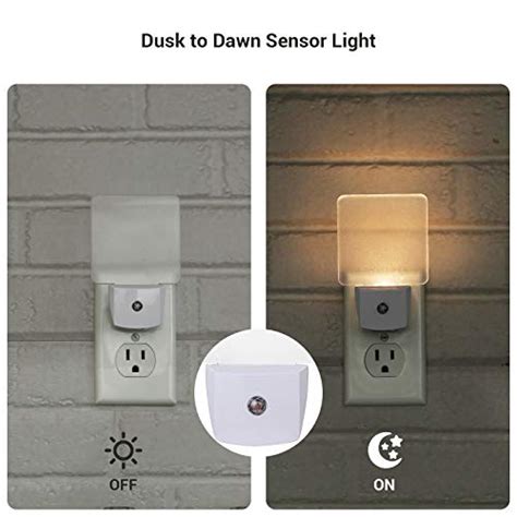 Dewenwils Plug In Led Night Light With Light Sensorwarm White Dusk To