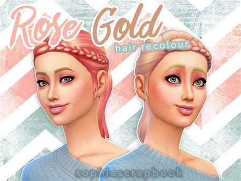 Sophiescrapbooks Rose Gold Hair Braid Ponytail Recolour