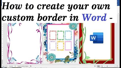 How To Create A Border In Word With Pictures Design Talk