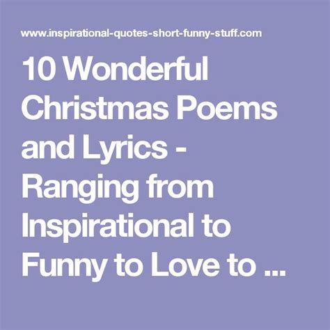 10 Wonderful Christmas Poems And Lyrics Ranging From Inspirational To