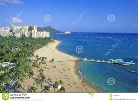 Waikiki Beach Honolulu Hawaii Stock Image Image Of Coastal Ocean