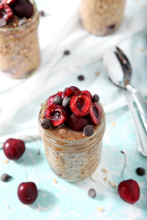 Cherry Overnight Oats Vegan Dairy Free Gluten Free The Speckled Palate