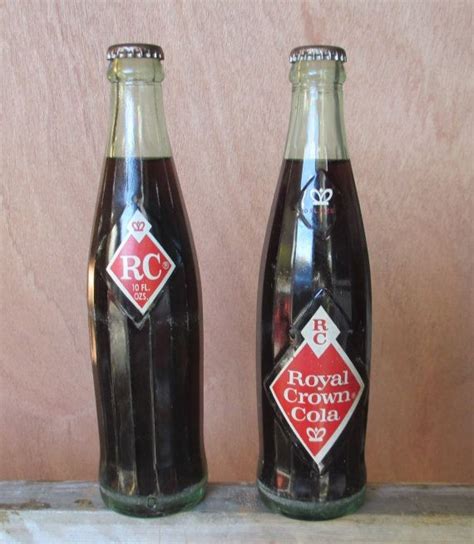 Royal Crown Cola 1960s Vintage Soda Bottles Pop Bottles Drink Bottles