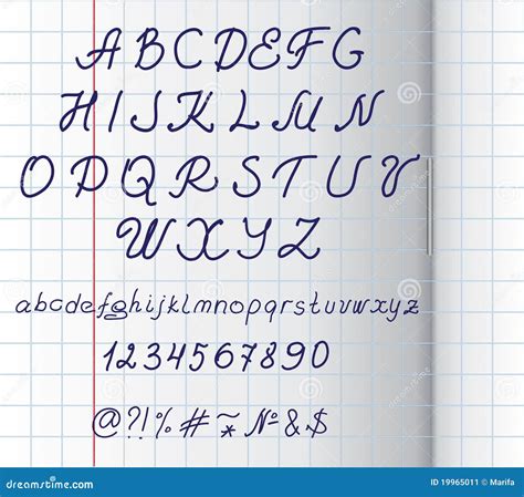 Alphabet Hand Written Stock Vector Illustration Of Character 19965011