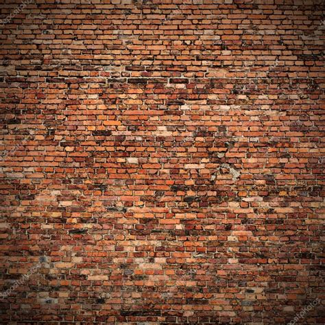Red Brick Wall Texture Grunge Background With Vignetted Corners To