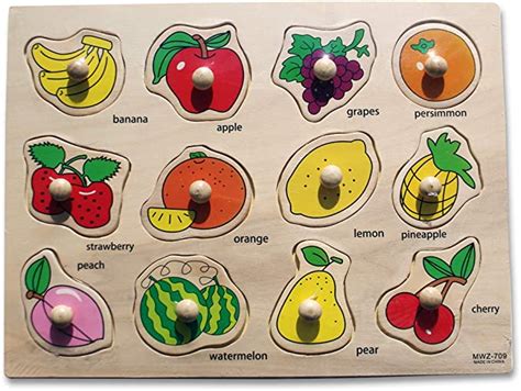 Educational Wooden Toy Fruit Puzzle Buy Online At Best Price In Uae