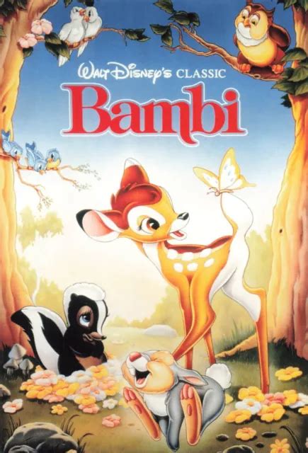 1988 Walt Disney Bambi Re Release Mini Movie Poster Postcard Repro 4x6