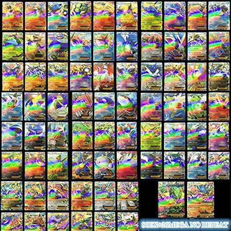 100 Pcs Pokemon Tcg Style Card Holo Ex Full Art 20 Gx 20 Mega 1