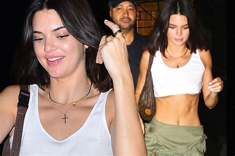 Kendall Jenner Exposes A Hint Of Underboob And Her Toned Tummy In Crop
